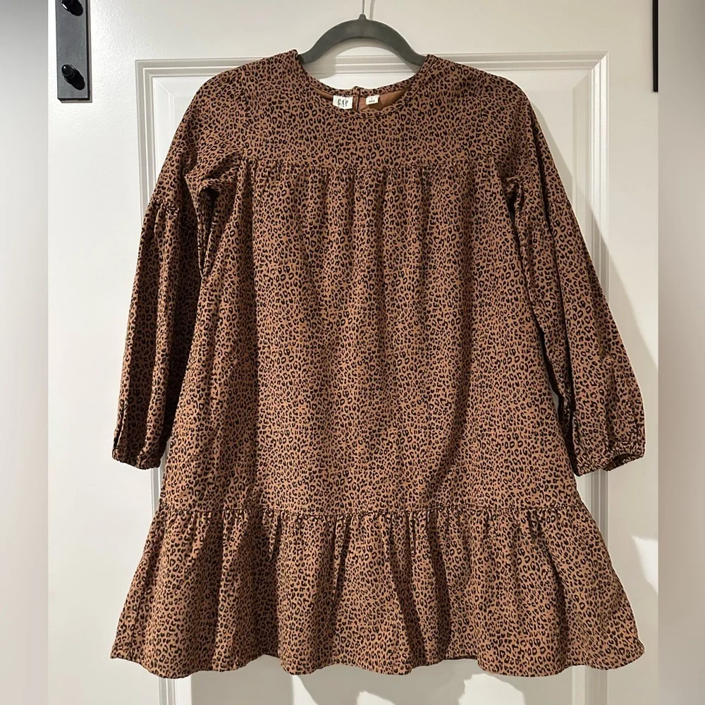 NWT GAP kids leopard corduroy dress, 10